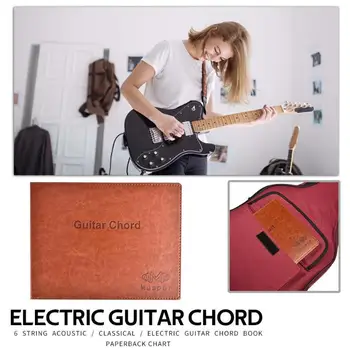 Muspor Coardă de Chitară de Carte Grafic de Înaltă Calitate din Piele PU cu 6 corzi Paperback Chitara Tablature Guitarra Exercițiu Foaie