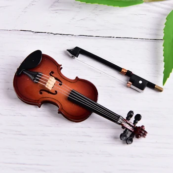 Noul Mini Vioara cu Suport Miniatură din Lemn, Instrumente Muzicale de Colectare Ornamente Decorative