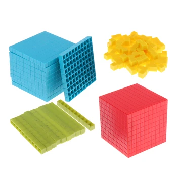 O mulțime 121 Plastic Montessori Math Zecimal Cub de Învățare Jucarii Educative 10cm