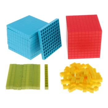 O mulțime 121 Plastic Montessori Math Zecimal Cub de Învățare Jucarii Educative 10cm
