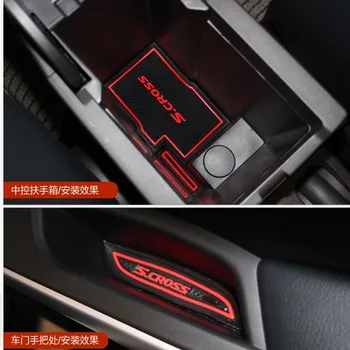 Pentru 2016 Suzuki SX4 S-Cross S Cross Gate Slot Pad anti-alunecare, Cana Covoare Anti-Alunecare Ușa Groove Mat Autocolant Accesorii Auto