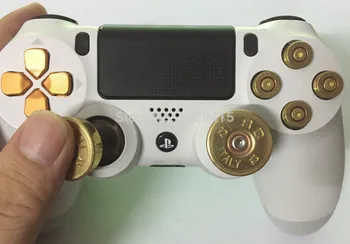 Pentru Sony Playstation Controller Dualshock 4 de Aur Dpad + Alama Analog Bastoane Degetul mare + Glonț de 9 mm Butoane Mod Kit Pentru PS4 Control