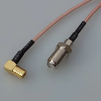 Personaliza RG316 RF cablu Coaxial F femela jack comutator SMB Feminin Unghi Drept coadă cablu 15CM 6