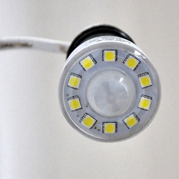 PIR Auto Senzor de Mișcare Infraroșu 5050 SMD 10 LED-uri Lampă de Noapte Bec 3W Pentru Casa living baie AC 180V - 220V