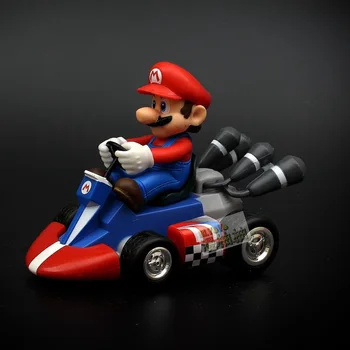 Priginal Super Mario Bros Cifre Anime Luigi Dinozauri Donkey Kong Bowser Kart Trage Înapoi Mașina Pvc Figma Copii Fierbinte Jucării Pentru Băiat