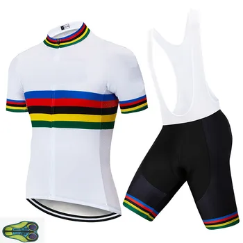 Pro World Tour Echipa de Ciclism de Îmbrăcăminte Mens Biciclete Uzura de Vară Albă În 2020 Pro Tricouri de Ciclism 20D Gel Pad Biciclete pantaloni Scurți Set