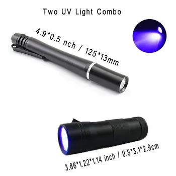 Riverruns UV Putere 12 LED-uri de Pescuit Lumina UV + 395nm lungime de Undă de Pescuit UV Pen Light Fly Tying Pentru Construirea Zboară Capetele Organelor