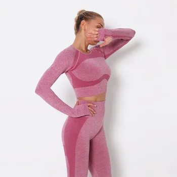 SALSPOR Yoga Tricouri Femei Sala de Fitness de Top Tricouri Cu Degetul Gaura Sport fara Spate Respirabil Jogging Maneca Lunga