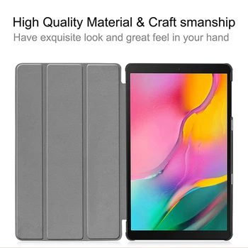 Sanmubaba 2019 Marmură Caz Pentru Samsung Galaxy Tab 10.1 inch SM-T510 T515 Slim din Piele PU Ori Flip Capacul suportului Tableta Caz