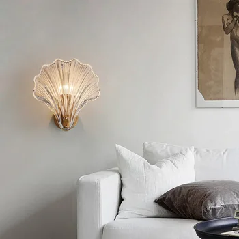 Shell lampă de perete nordul Europei post-moderne de lumină simplă dormitor de lux cameră noptiera simplu personalitate creatoare de moda perete