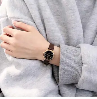 Simplu, din piele pătrat Mic cadran ceas pentru Femei de Moda rochie de ceasuri minimalist proaspete de sex feminin ore ceas de ceas de lux