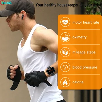 Smart Watch 2-în-1 TWS setul cu Cască Bluetooth Bratara Rata de Inima Dormi Sport Moduri de Fitness Tracker Pentru Android Telefon Huawei Samsung