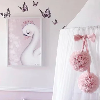 Stil Nordic Drăguț Agățat Ornament, Plasă De Țânțari Muselină Meserii Decor Pentru Dormitor Fete Copii Princess Room Decor