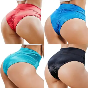 Strălucitoare Sexy Fierbinte De Funcționare Scurți De Înaltă Tăiat Athletic Gym Trunchiuri Micro Mini Scurt Bermudas Pantalon Corto Mujer Noapte Clubwear