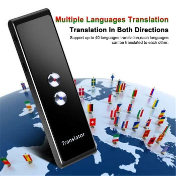 T8 Portabil Mini Wireless Inteligent Traducător 40 de Limbi+ bidirecțional în Timp Real de Voce Instant Translator APP Bluetooth Multi-Lingvist