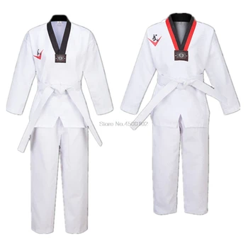 Tradițional Taekwondo Uniformă Copii Taekwondo Costum de Dobok WTF Karate Uniformă Haine Lungi/scurte cu Maneci de Formare de Fitness