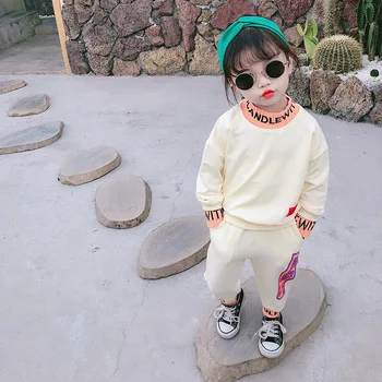 Trening Pentru Boy Fata de Primavara Toamna pentru Copii coreean Litera O-Gât Două Bucata Costum pentru Copii Copilul Boutique Colegiul Stil de Îmbrăcăminte