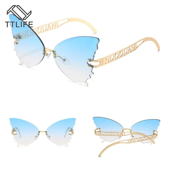 TTLIFE Supradimensionate Fluture ochelari de Soare Produsului fără ramă de Brand Designer de Ochelari de Soare pentru Femei UV400 Gafas De Sol Vintage Ochelari