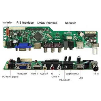 TV56 pentru QD15TL02 Driver de Placa 1 lămpi VGA AV 30pin Controller Nou Semnal Digital USB Modul HDMI 1280X800