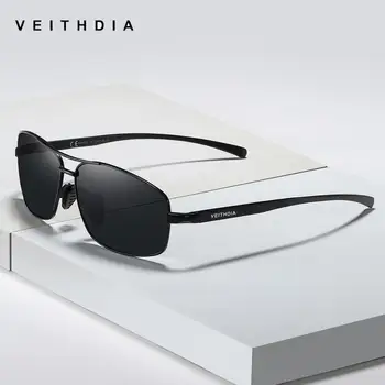 VEITHDIA Brand Polarizat ochelari de Soare pentru Bărbați Aluminiu magneziu Ramă de Aur, Ochelari de Soare Barbati de Conducere Ochelari, Accesorii Ochelari 2458