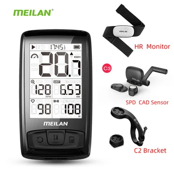 Wireless Biciclete Vitezometru Meilan M4 și S1 Stopuri Tahometru Monitor de Ritm Cardiac, cadența Senzorului de Viteză Cronometru rezistent la apa
