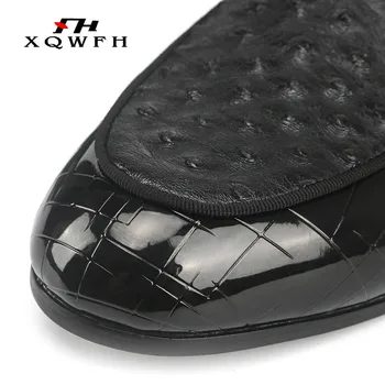 XQWFH Nou Stil de Strut Piele pentru Bărbați Papuci de Moda de Partid și de Bal Bărbați Jumătate Modele de Mocasini Handmade de sex Masculin Pantofi Rochie