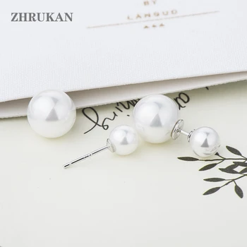 ZHRUKAN Argint Perla Cercei Stud Pentru Femei Bijuterii de Moda Cadou de Înaltă Calitate de Argint 925 Cercei