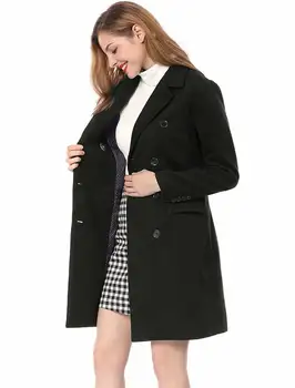 ZOGAA haina de iarna femei 2020 femei haine de iarnă de Turn-down Guler Solid Dublu Rânduri Buzunar Subțire de Lână coats pentru femei haina